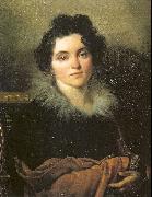 Kiprensky, Orest Portrait of Darya Khvostova oil painting